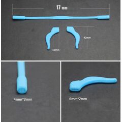 Набор - силиконовые заушники для детских очков, цветные (желтый), Цвет силиконовых заушников: Желтый, изображение 2
