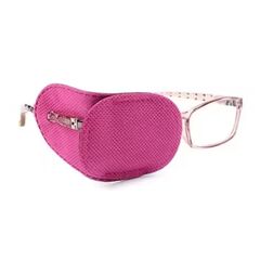 Детский окклюдер на очки для коррекции амблиопии и косоглазия (1 пара, розовый), Цвет силиконовых заушников: Розовый, изображение 2