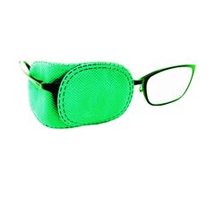 Детский окклюдер на очки из гипоаллергенного материала, зеленый, для коррекции зрения при амблиопии, Цвет силиконовых заушников: Зеленый, изображение 3