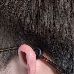 Набор - силиконовые заушники для окуляров (round), черные, Цвет силиконовых заушников: Черный, изображение 3