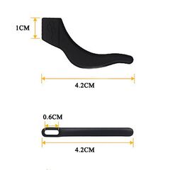 Детские силиконовые стопперы для очков 42 мм, зеленого цвета, Цвет силиконовых заушников: Зеленый, изображение 3