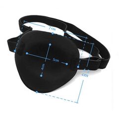 Окклюдер круглый с регулируемым ремешком — лечение амблиопии и косоглазия, чёрный, изображение 2