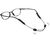 Шнурок для окулярів з регулюванням 35 см, Колір силіконових завушників: Чорний, Размеры: 35 см