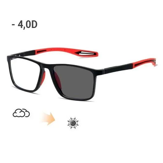 Фотохромные очки с диоптриями -4.0 защита от солнца, Вариации: SunDrive -4.0D, Размеры: 140 мм