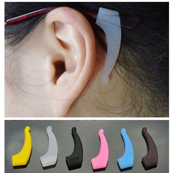 Силиконовые заушники (стопперы) для очков цветные, Цвет силиконовых заушников: MIX, изображение 2