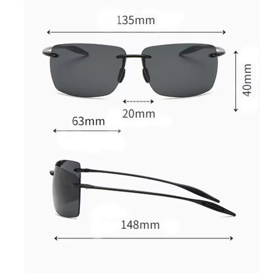 Солнцезащитные очки SunDrive Sport 201 Black, Вариации: SunDrive 201 Black, Размеры: 130 мм, изображение 4