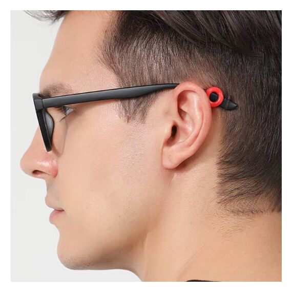 Набор - силиконовые заушники для очков (round), бело-матовые, Цвет силиконовых заушников: Бело-прозрачный, изображение 4