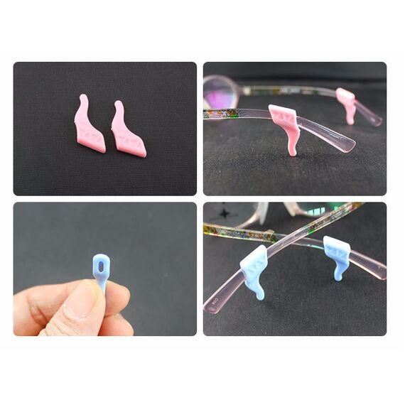 Набор - Силиконовые заушники для окуляров (small), коричневые, Цвет силиконовых заушников: Коричневый, изображение 2